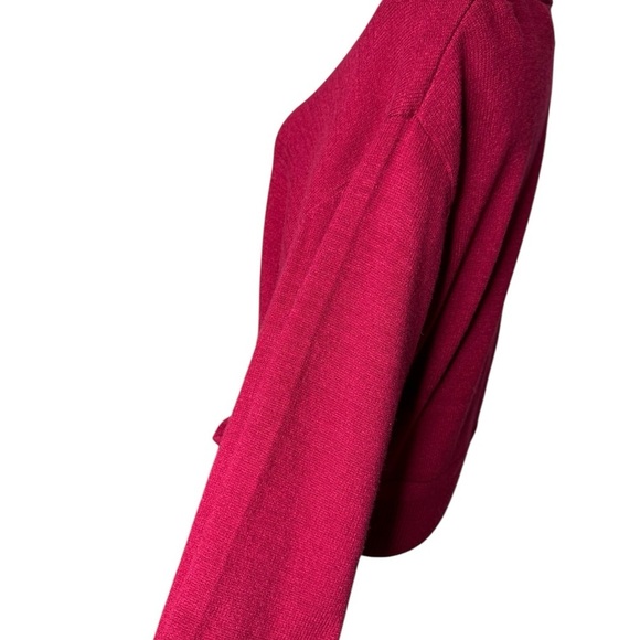 Joie Red V-Neck Sweater with Balloon Sleeves size XL - Picture 8 of 12